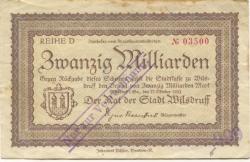 Wilsdruff - Stadt - 27.10.1923 - 20 Milliarden Mark
