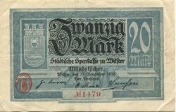 Wilster - Städtische Sparkasse - 11.11.1918 - 20 Mark