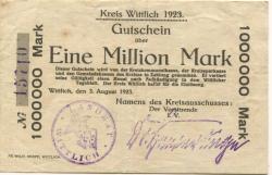 Wittlich - Kreis - 3.8.1923 - 1 Million Mark