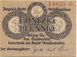 Wolfenbüttel - Stadt - November 1918 - 50 Pfennig 