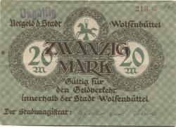 Wolfenbüttel - Stadt - November 1918 - 20 Mark 