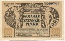 Wolfstein - Distriktsgemeinde - 8.11.1918 - 1.2.1919 - 20 Mark