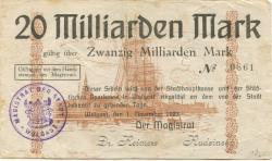 Wolgast - Stadt - 1.11.1923 - 20 Milliarden Mark