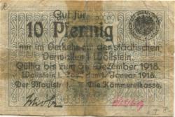 Wollstein (heute: PL-Wolsztyn) -Stadt - 1.1.1918 - 31.12.1918 - 10 Pfennig