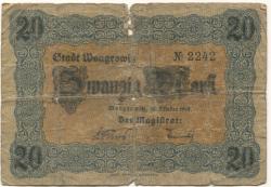 Wongrowitz (heute: PL-Wagrowiec) - Stadt - 12.10.1918 - 1.2.1919 - 20 Mark