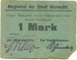 Wormditt (heute: PL-Ometa) - Stadt - -- - 1 Mark