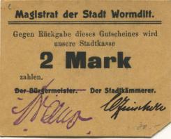 Wormditt (heute: PL-Ometa) - Stadt - -- - 2 Mark