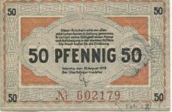 Worms - Stadt - 30.8.1919 - 50 Pfennig