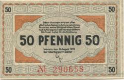 Worms - Stadt - 30.8.1919 - 50 Pfennig