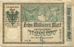 Worms - Stadt - 26.6.1923 - 10 Millionen Mark