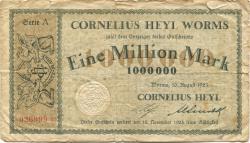 Worms - Heyl, Cornelius, Lederwerke - 10.8.1923 - 15.11.1923 - 1 Million Mark