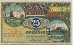 Woyens (heute: DK-Vojens) - Gemeinde - -- - 25 Pfennig