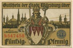 Würzburg - Stadt - - 1.1.1920 - 50 Pfennig