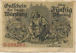 Würzburg - Stadt - -- - 50 Pfennig