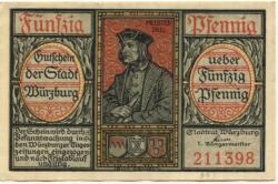 Würzburg - Stadt - -- - 50 Pfennig
