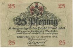 Wunsiedel - Stadt - 11.11.1918 - 25 Pfennig