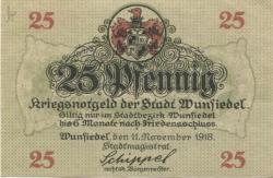 Wunsiedel - Stadt - 11.11.1918 - 25 Pfennig