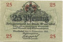 Wunsiedel - Stadt - 11.11.1918 - 25 Pfennig