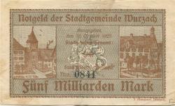Wurzach - Stadt - 10.10.1923 - 5 Milliarden Mark