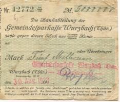 Wurzbach - Gemeinde-Sparkasse - 30.8.1923 - 5 Millionen Mark