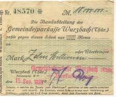Wurzbach - Gemeinde-Sparkasse - 15.9.1923 - 10 Millionen Mark