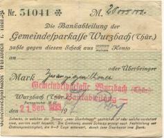Wurzbach - Gemeinde-Sparkasse - 21.9.1923 - 20 Millionen Mark