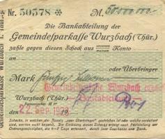 Wurzbach - Gemeinde-Sparkasse - 22.9.1923 - 50 Millionen Mark