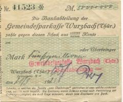 Wurzbach - Gemeinde-Sparkasse - 28.9.1923 - 50 Millionen Mark