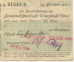 Wurzbach - Gemeinde-Sparkasse - 28.9.1923 - 50 Millionen Mark