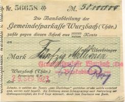 Wurzbach - Gemeinde-Sparkasse - 29.9.1923 - 50 Millionen Mark
