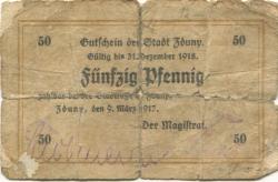 Zduny - Stadt - 9.3.1917 - 31.12.1918 - 50 Pfennig 