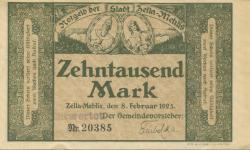 Zella-Mehlis - Stadt - 8.2.1923 - 10000 Mark
