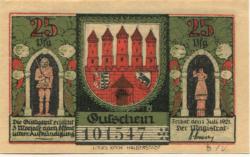Zerbst - Stadt - 1.7.1921 - 25 Pfennig