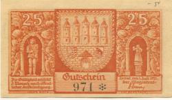 Zerbst - Stadt - 1.7.1921 - 25 Pfennig