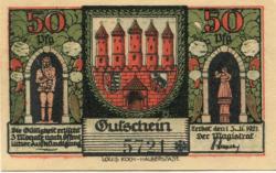 Zerbst - Stadt - 1.7.1921 - 50 Pfennig