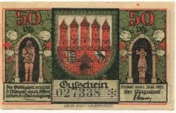 Zerbst - Stadt - 1.7.1921 - 50 Pfennig