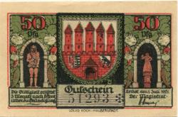 Zerbst - Stadt - 1.7.1921 - 50 Pfennig