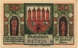 Zerbst - Stadt - 1.7.1921 - 50 Pfennig