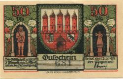 Zerbst - Stadt - 1.7.1921 - 50 Pfennig