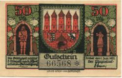 Zerbst - Stadt - 1.7.1921 - 50 Pfennig