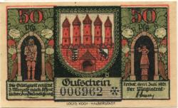 Zerbst - Stadt - 1.7.1921 - 50 Pfennig