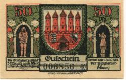 Zerbst - Stadt - 1.7.1921 - 50 Pfennig