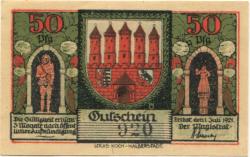 Zerbst - Stadt - 1.7.1921 - 50 Pfennig