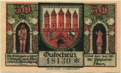 Zerbst - Stadt - 1.7.1921 - 50 Pfennig