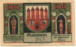 Zerbst - Stadt - 1.7.1921 - 100 Pfennig