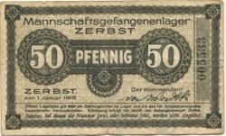 Zerbst - Mannschaftsgefangenenlager - 1.1.1916 - 50 Pfennig