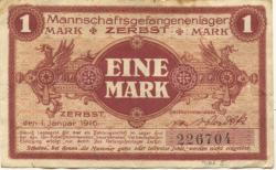 Zerbst - Mannschaftsgefangenenlager - 1.1.1916 - 1 Mark