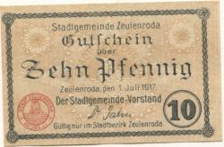 Zeulenroda - Stadt - 1.7.1917 - 10 Pfennig