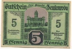 Zeulenroda - Stadt - 16.12.1918 - 5 Pfennig
