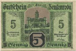 Zeulenroda - Stadt - 16.12.1918 - 5 Pfennig